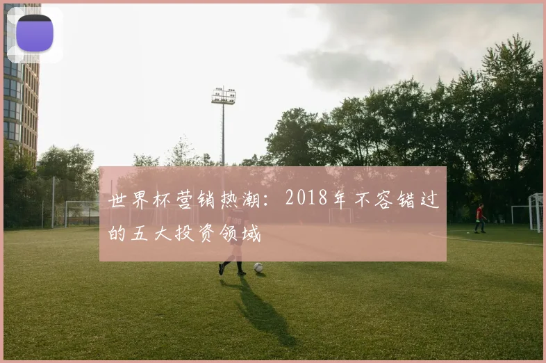 世界杯营销热潮：2018年不容错过的五大投资领域